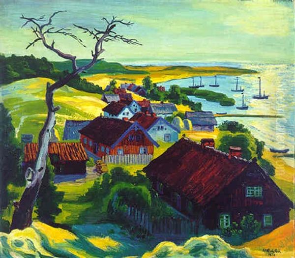 Morgen Bei Purwin (kurische Nehrung) Oil Painting by Max Pechstein