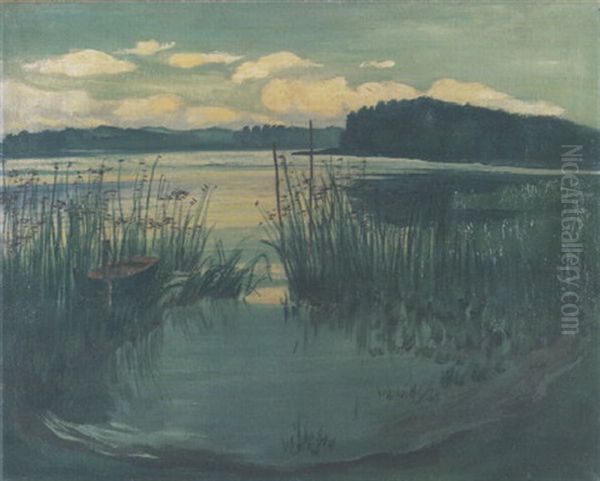 Morgenstunde Am See (koser See) Oil Painting by Max Pechstein