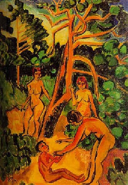 Im Wald Oil Painting by Max Pechstein