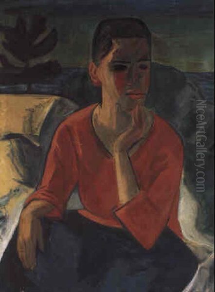 Frauenbildsnis Oil Painting by Max Pechstein