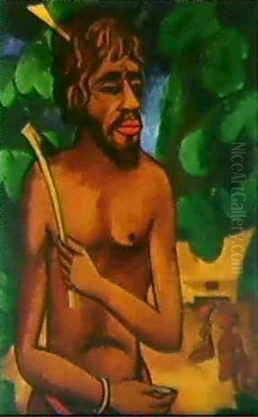 Rubasack Oil Painting by Max Pechstein