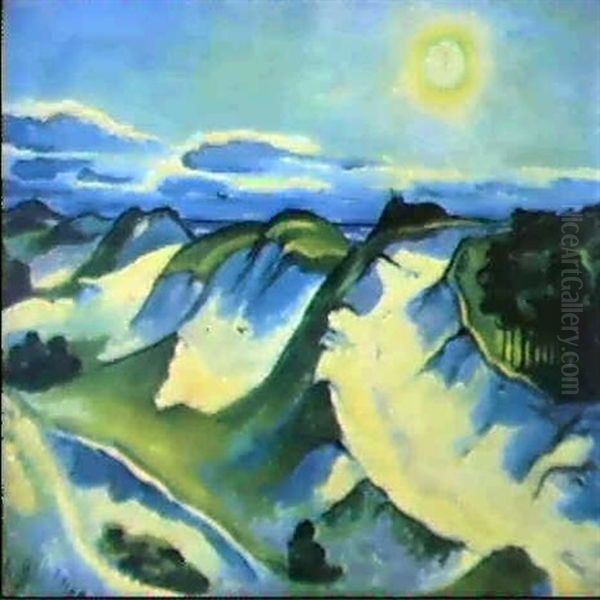 Dunen An Der Ostee, 1934 Oil Painting by Max Pechstein