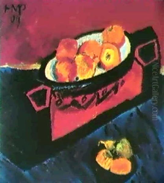 Orangen Oil Painting by Max Pechstein