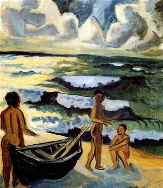 Graues Wetter Oil Painting by Max Pechstein