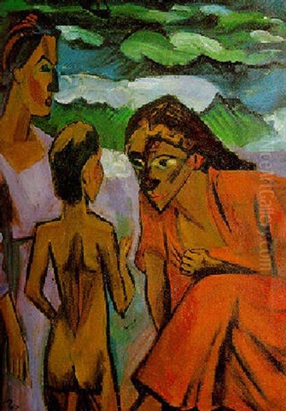 Meererzahlung Oil Painting by Max Pechstein