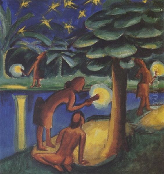 Heimweg Oil Painting by Max Pechstein