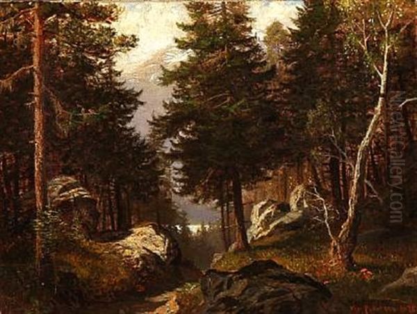 Autumn Day In The Woods, Presumably Germany Oil Painting by Viggo Pedersen