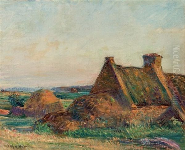 Ferme En Bretagne Oil Painting by Jean Bertrand Pegot-Ogier