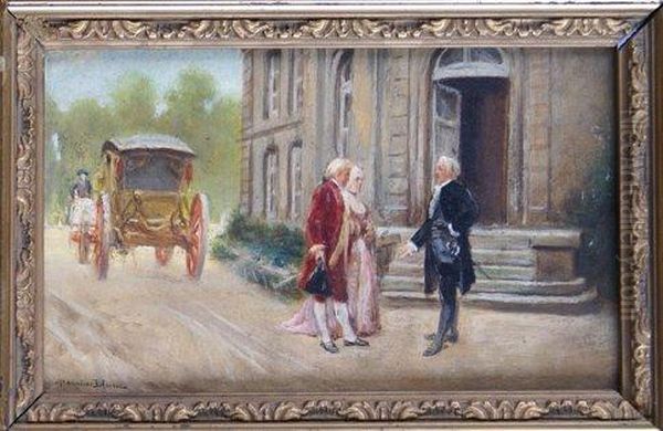 La Reception Oil Painting by Maurice Blum