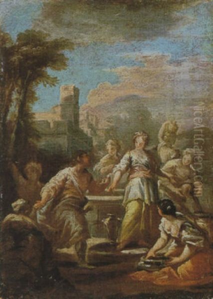 Rebecca Al Pozzo Oil Painting by Giovanni Antonio Pellegrini