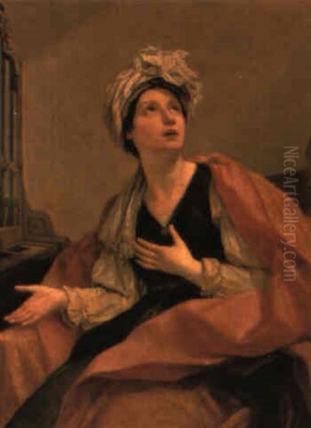 St. Cecilia Oil Painting by Giovanni Antonio Pellegrini