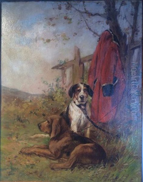 Les Deux Limiers Oil Painting by Olivier de Penne