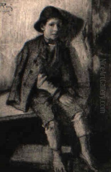 Halterbub Oil Painting by Alois Penz