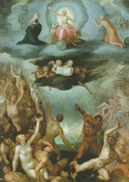 The Last Judgement Oil Painting by Marten Pepyn