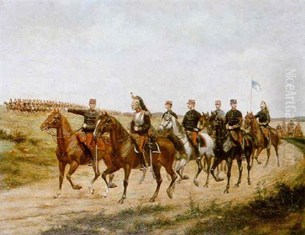 Receiving Orders Oil Painting by Paul Emile Leon Perboyre
