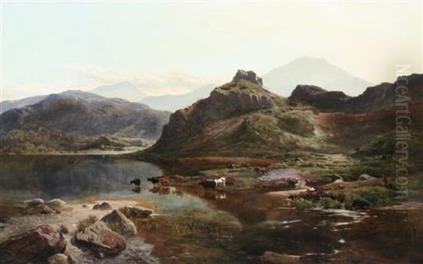 View Of Cader Idris, N. Wales Oil Painting by Sidney Richard Percy