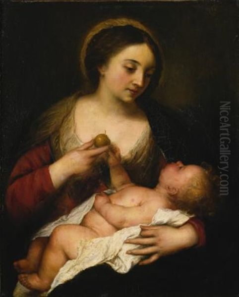 Madonna And Child Oil Painting by Antonio de Pereda y Saldago