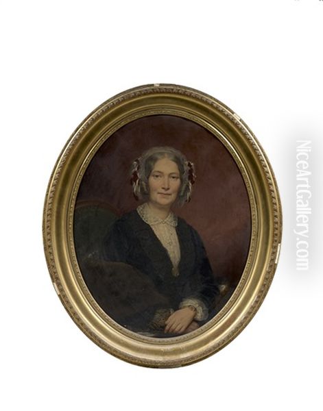 Portrait De Femme Oil Painting by Alexis Joseph Perignon