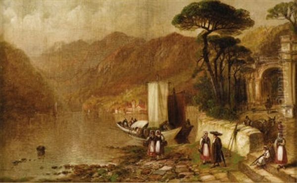 Village Coast (+ Another; Pair) Oil Painting by Granville Perkins