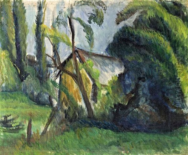 Lola's House Oil Painting by Vilmos Perlrott-Csaba