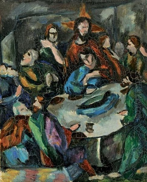 The Wonderful Bread Propagation Oil Painting by Vilmos Perlrott-Csaba