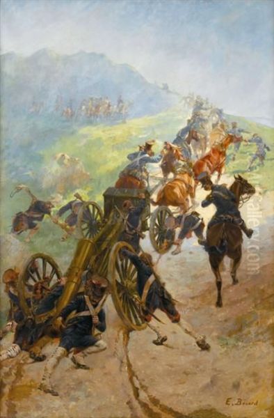 Napoleon Observing The March Over The Alps Oil Painting by Ernest Board