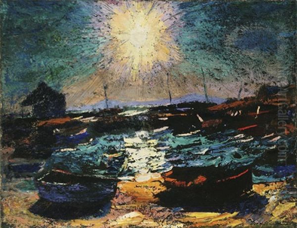 Sag Harbor Oil Painting by Van Dearing Perrine