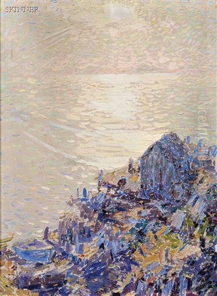 Light On The Ocean Oil Painting by Van Dearing Perrine