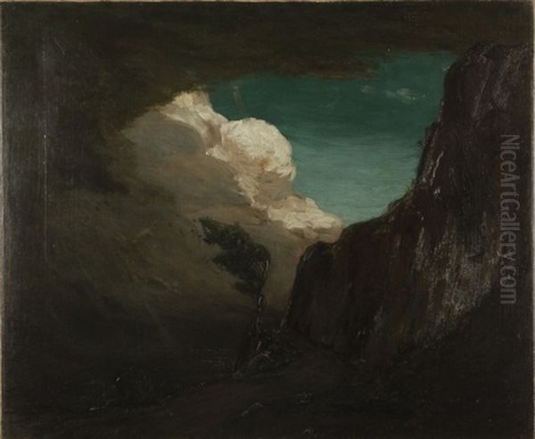 Wind Storm Oil Painting by Van Dearing Perrine