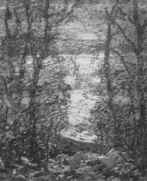 Riverside Play Oil Painting by Van Dearing Perrine