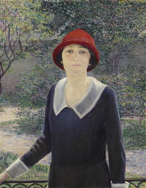 On A Balcony, Charleston, South Carolina Oil Painting by Lilla Cabot Perry