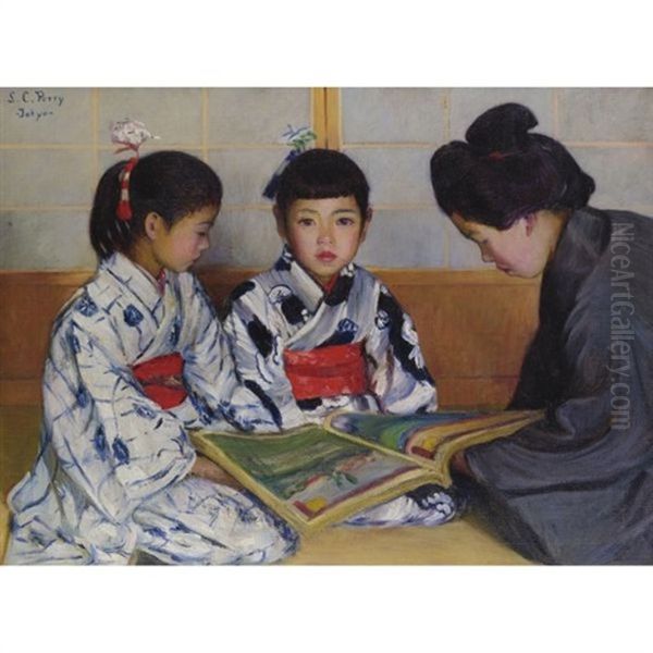 The Picturebook Oil Painting by Lilla Cabot Perry