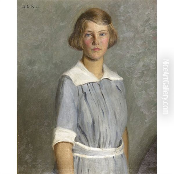Portrait Of Anita Grew As A Young Girl Oil Painting by Lilla Cabot Perry