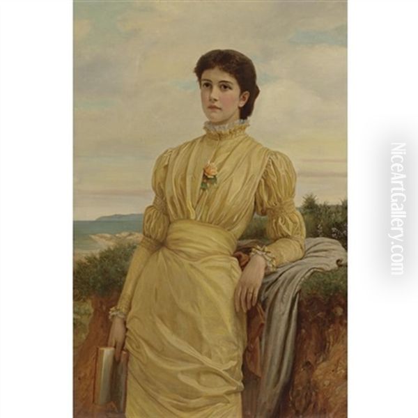 Portrait Of A Lady Oil Painting by Charles Edward Perugini