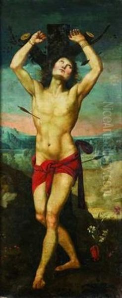 Saint Sebastien Oil Painting by Pietro Perugino
