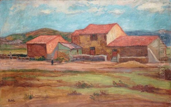 Bergerie Pres Du Lavandou Oil Painting by Jean Peske