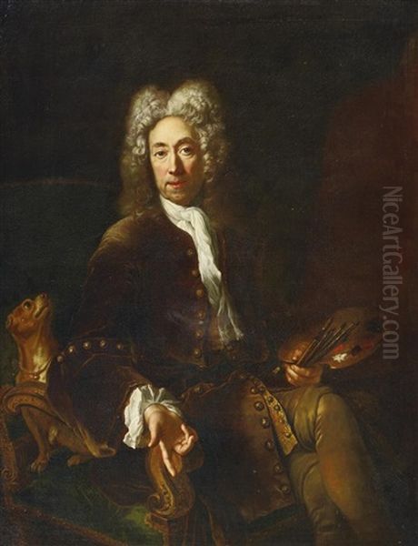 Bildnis Des Jean Baptiste Gayot Dubuissen Oil Painting by Antoine Pesne