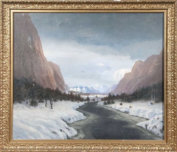 Winter Im Gebirge Oil Painting by Hans Peters