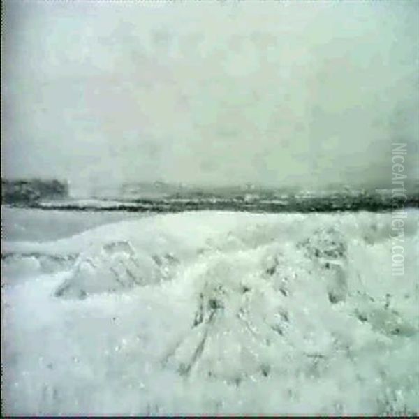 Landschaft In Schleswig Oil Painting by Heinrich Petersen