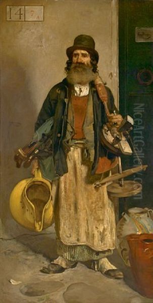 Michele Archangelo Oil Painting by Eilif Peterssen