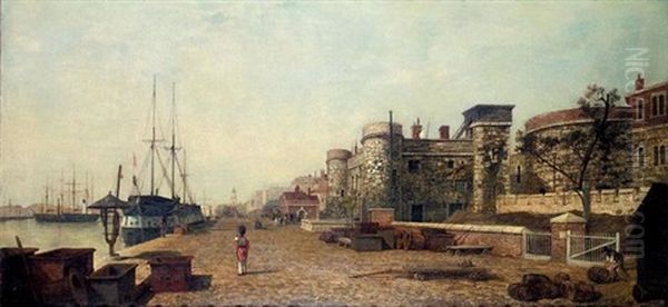 The Tower Of London Oil Painting by Henry Pether