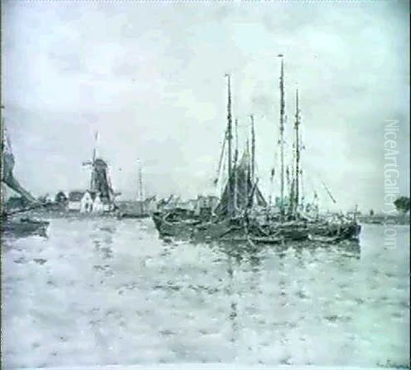 Marine Oil Painting by Edmond Marie Petitjean