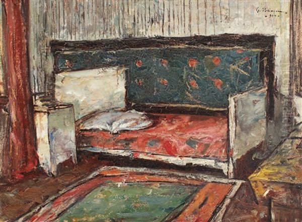 Interior La Targoviste Oil Painting by Gheorghe Petrascu