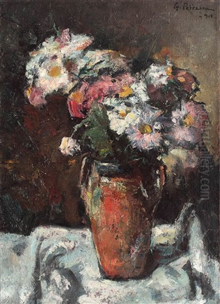 Wild Flowers Oil Painting by Gheorghe Petrascu