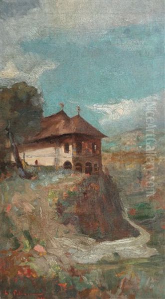 Summer Landscpae From Campulung Muscel Oil Painting by Gheorghe Petrascu