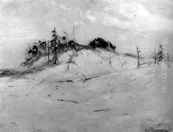 The Top Of The Dune Oil Painting by Frank Charles Peyraud