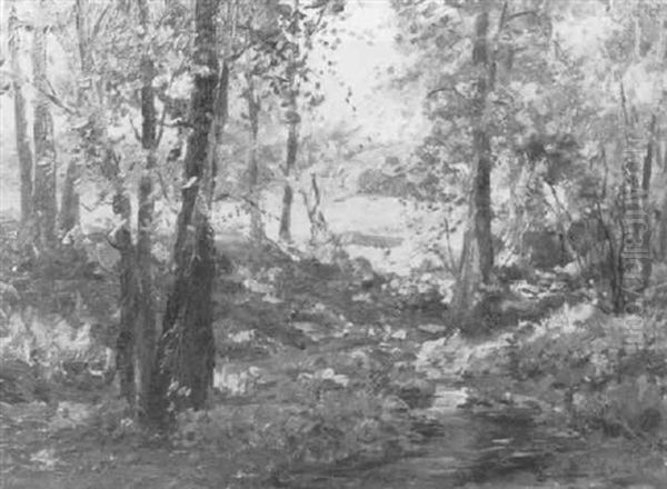 Wooded Landscapes Oil Painting by William Preston Phelps