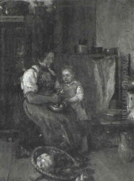 Kitchen Helper Oil Painting by William Preston Phelps