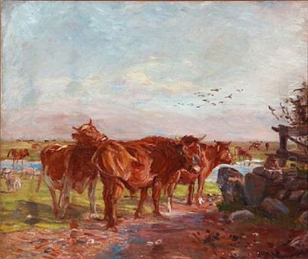 Bag Vanderens Vaenge. Saltholm. Oil Painting by Theodor Philipsen