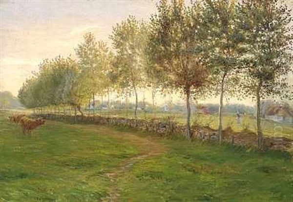 Landskab Fra Rorvig Oil Painting by Theodor Esbern Philipsen